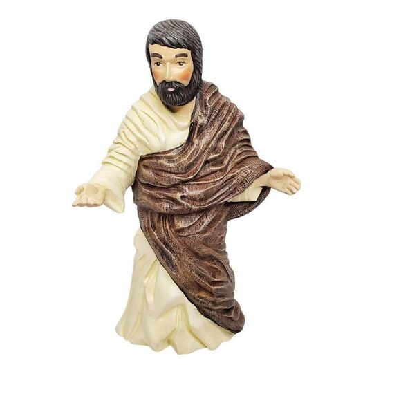 Vtg 90s Chalkware Nativity Set Angel Mary Joseph Baby Jesus Religious Christmas - Picture 8 of 8